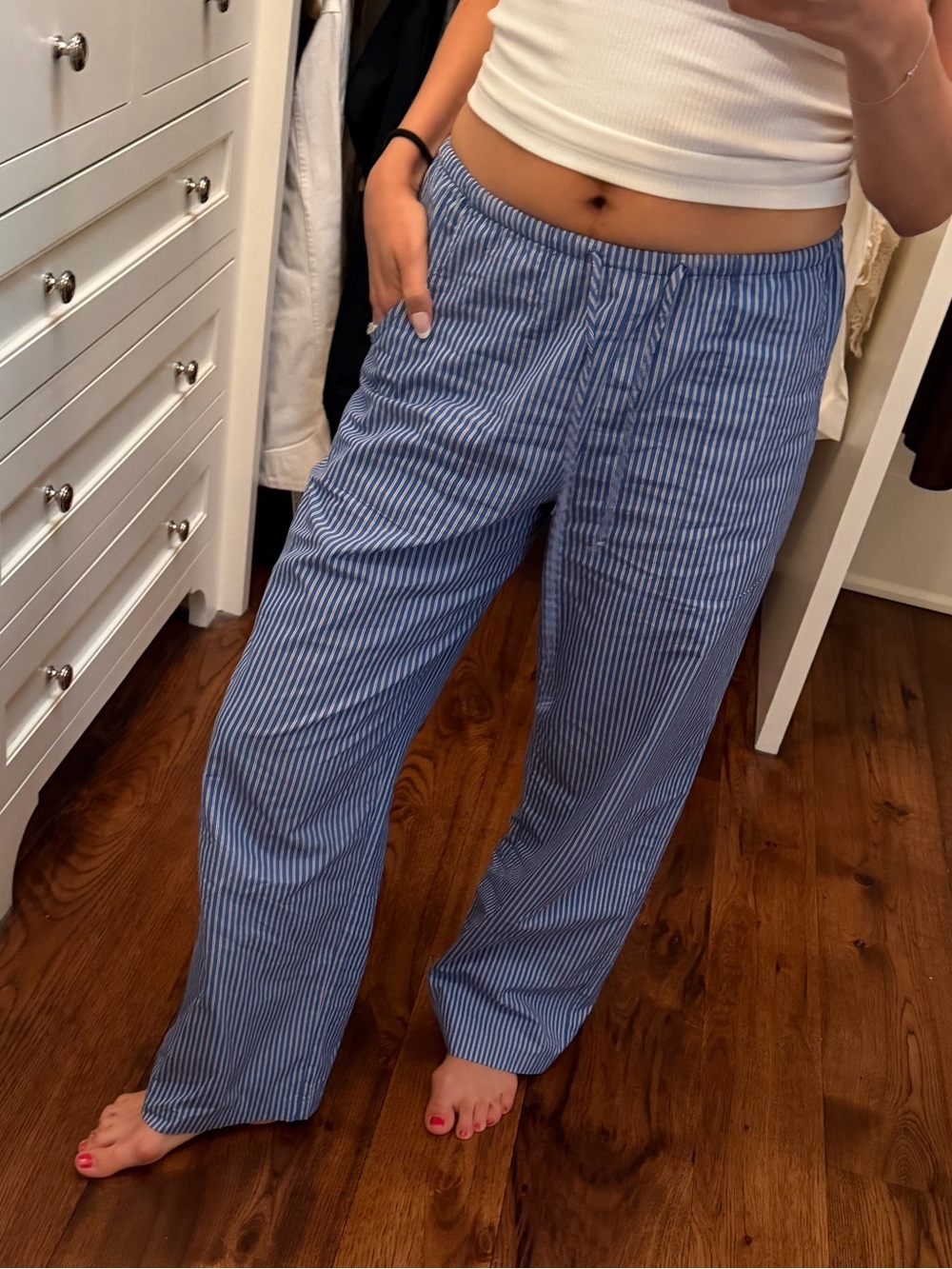 DONNI Pinstripe Lounge Pants